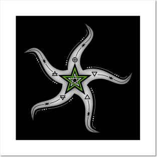 Wiccan Starfish Posters and Art